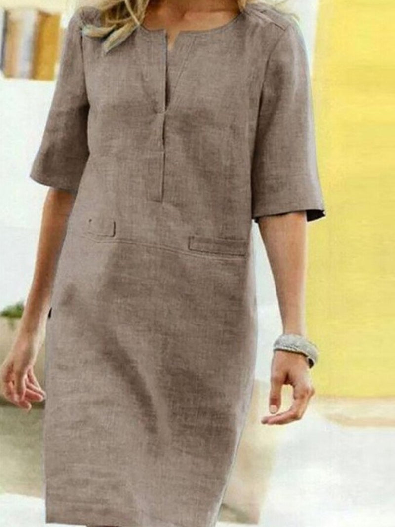 Ladies Deep V Neckline Dress