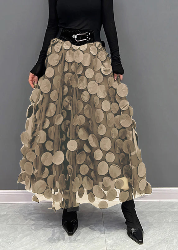 Ladies Polka Dot Mid Length Skirt