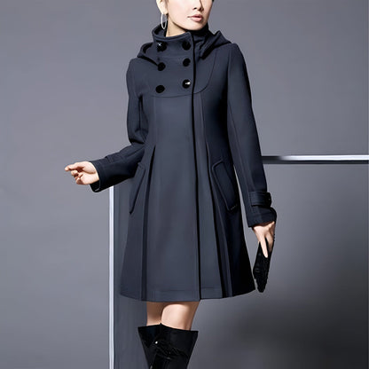 Ladies' Fashionable Zip Pocket Coat