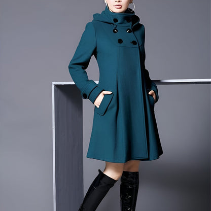 Ladies' Fashionable Zip Pocket Coat