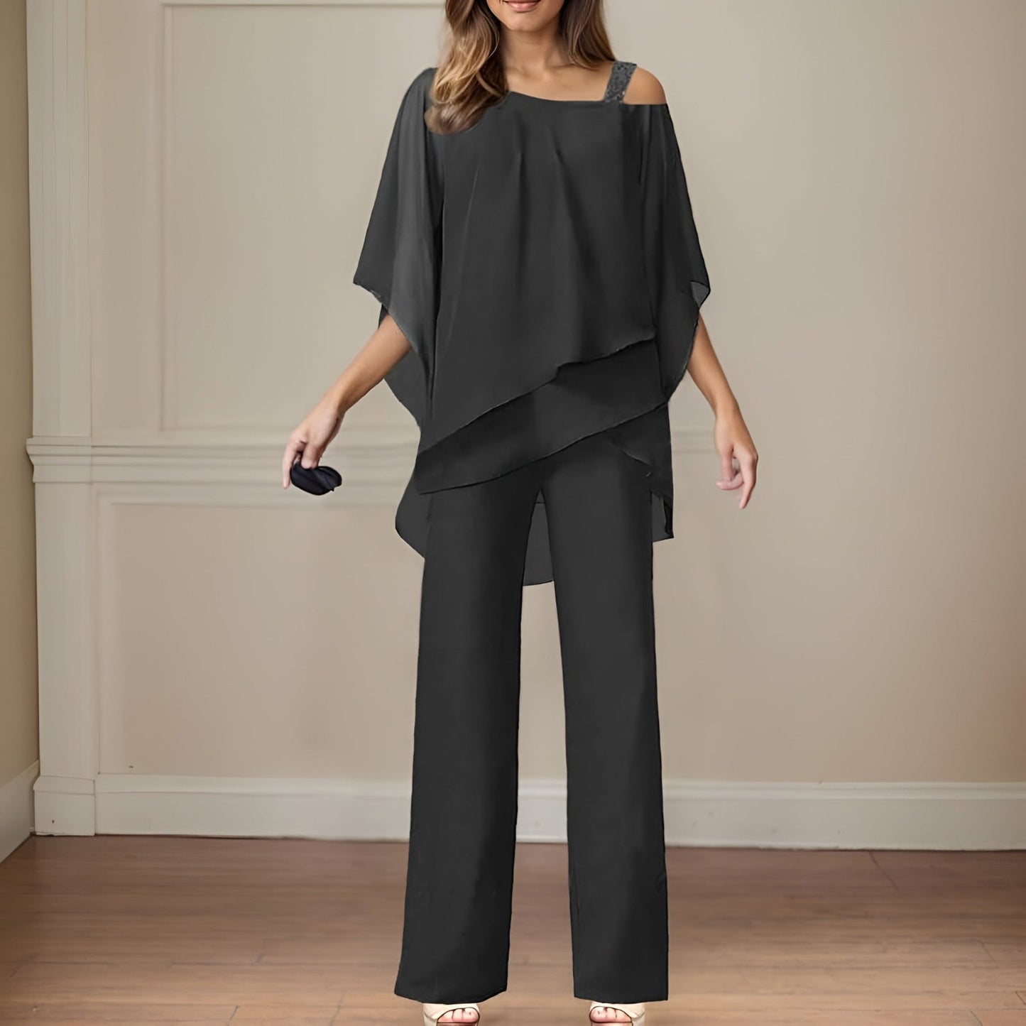 Ladies Elegant 2 Piece Formal Wear Dress Set - VogeLuxe