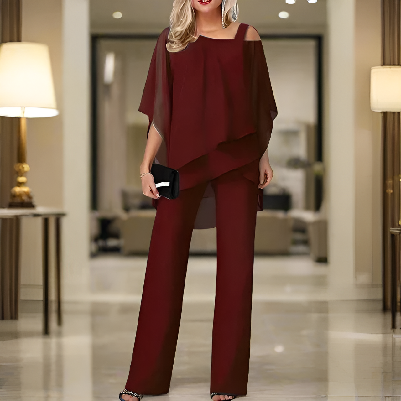 Ladies Elegant 2 Piece Formal Wear Dress Set