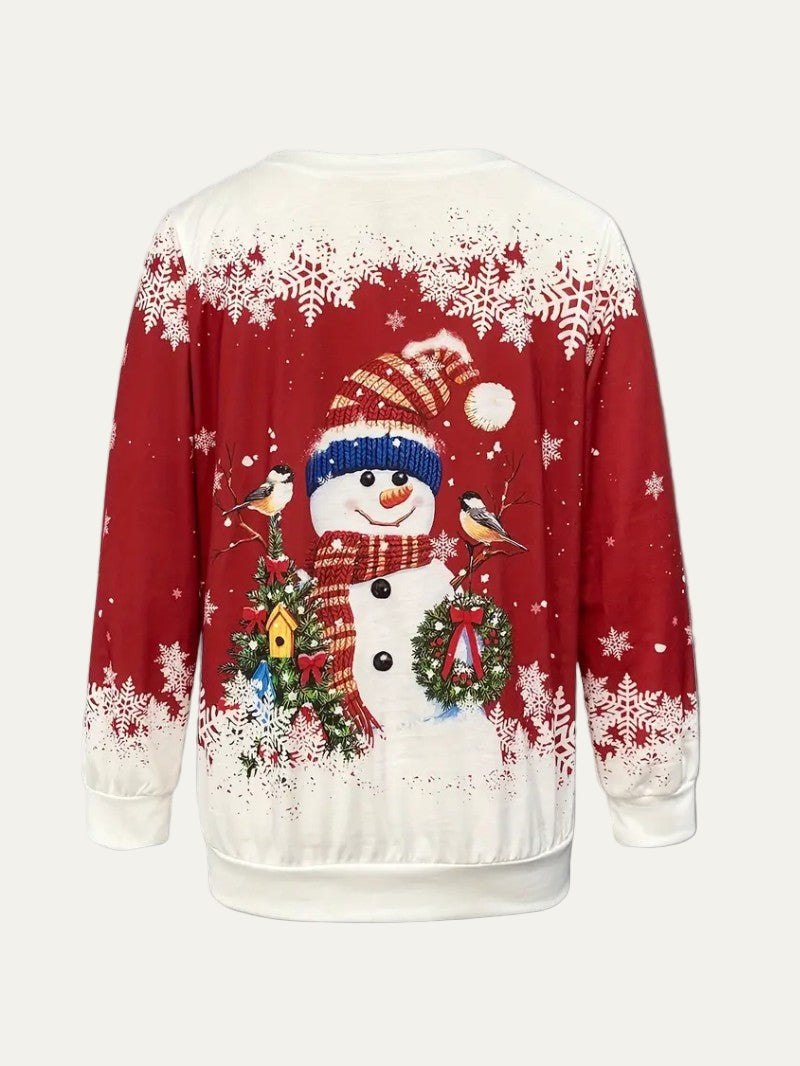 Women’s Christmas Snowman Crew Neck Sweatshirt 2
