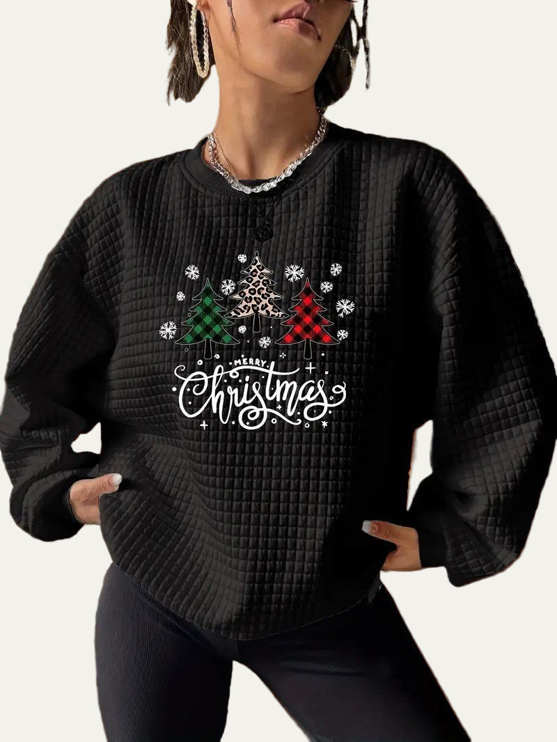 Women’s Christmas Tree Crewneck Sweatshirt 5