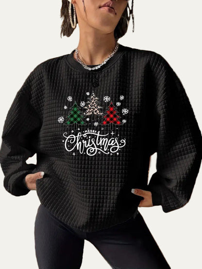 Women’s Christmas Tree Crewneck Sweatshirt 5