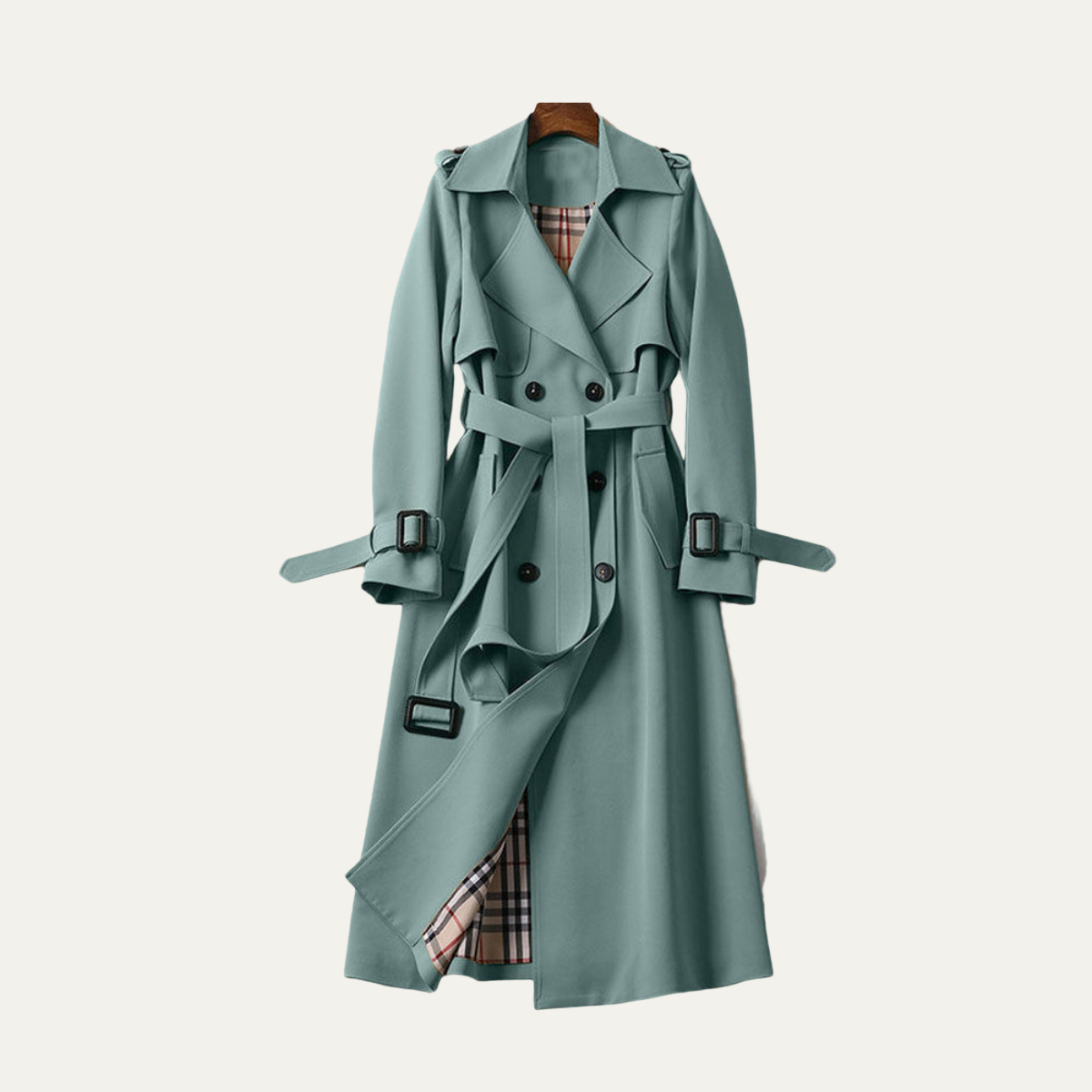 Women’s Classic Belted Trench Coat – Timeless Double-Breasted Design 3