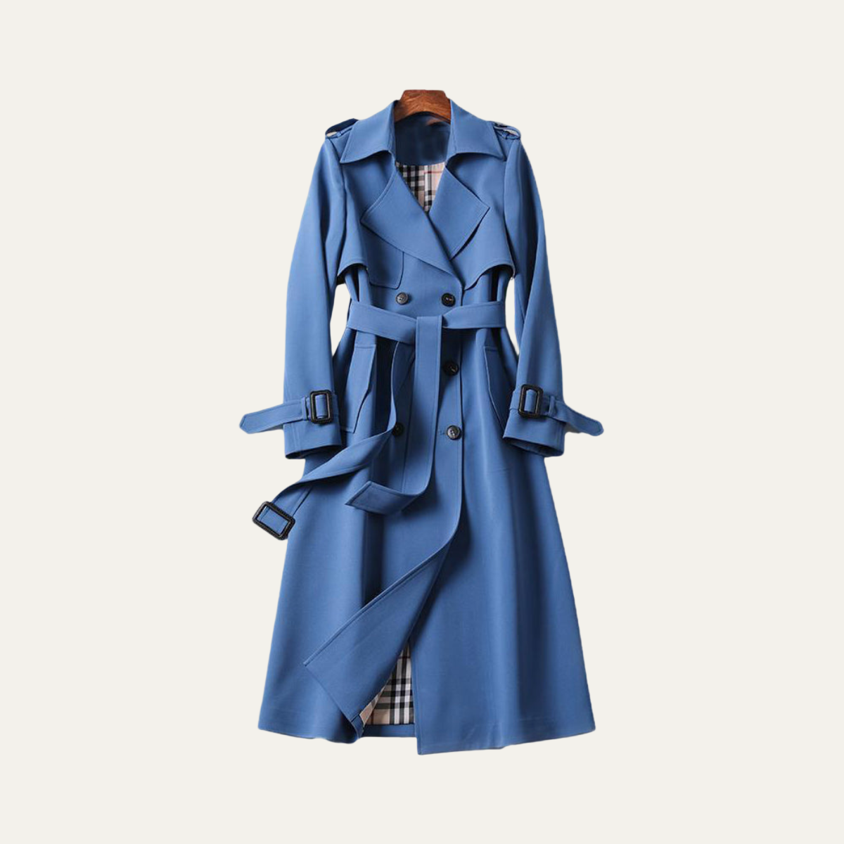 Women’s Classic Belted Trench Coat – Timeless Double-Breasted Design 4