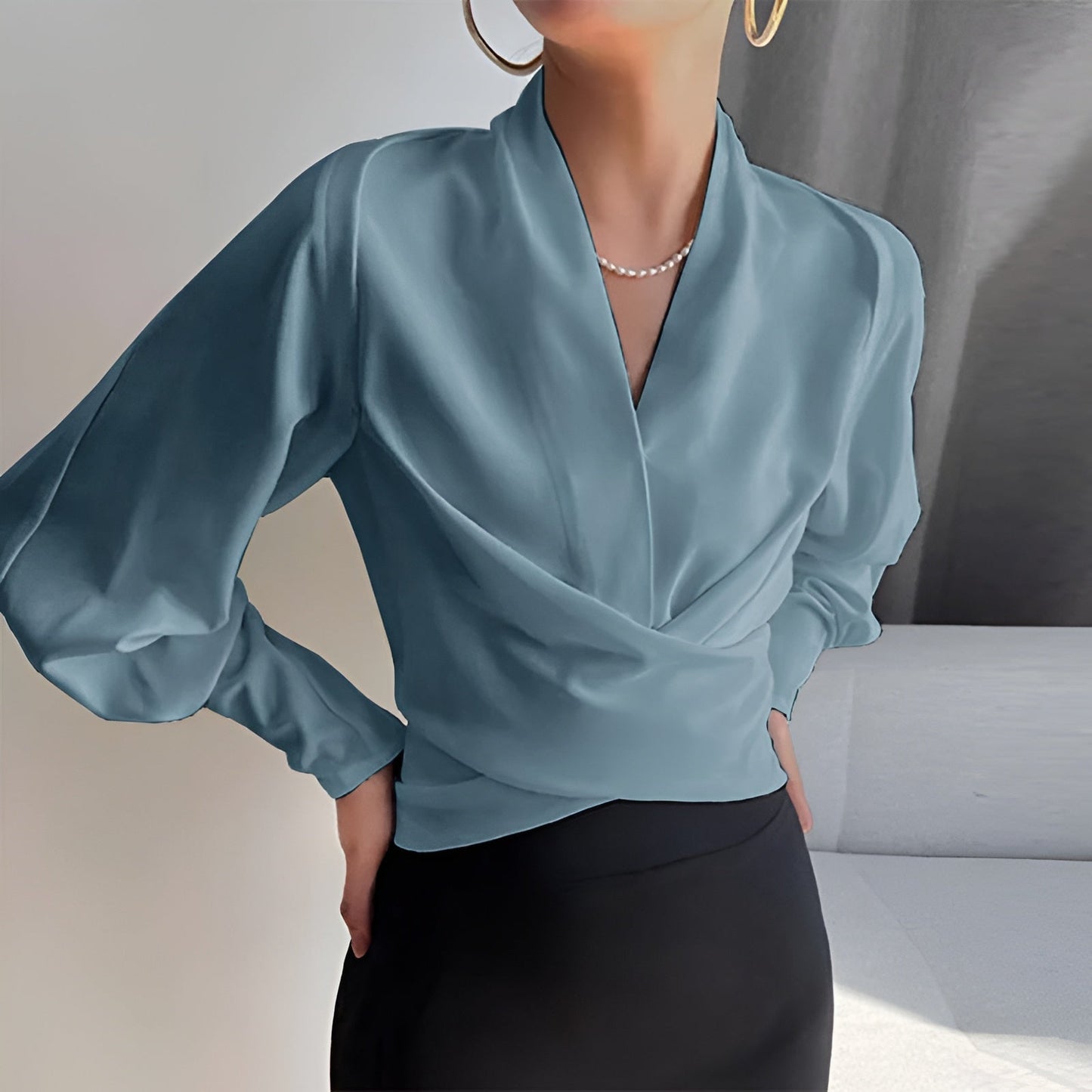 Feminine Elegant Puff Sleeve Shirt