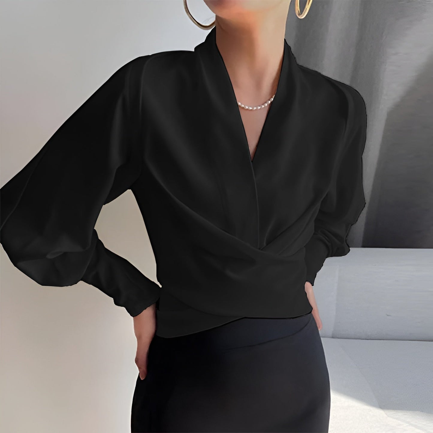 Feminine Elegant Puff Sleeve Shirt