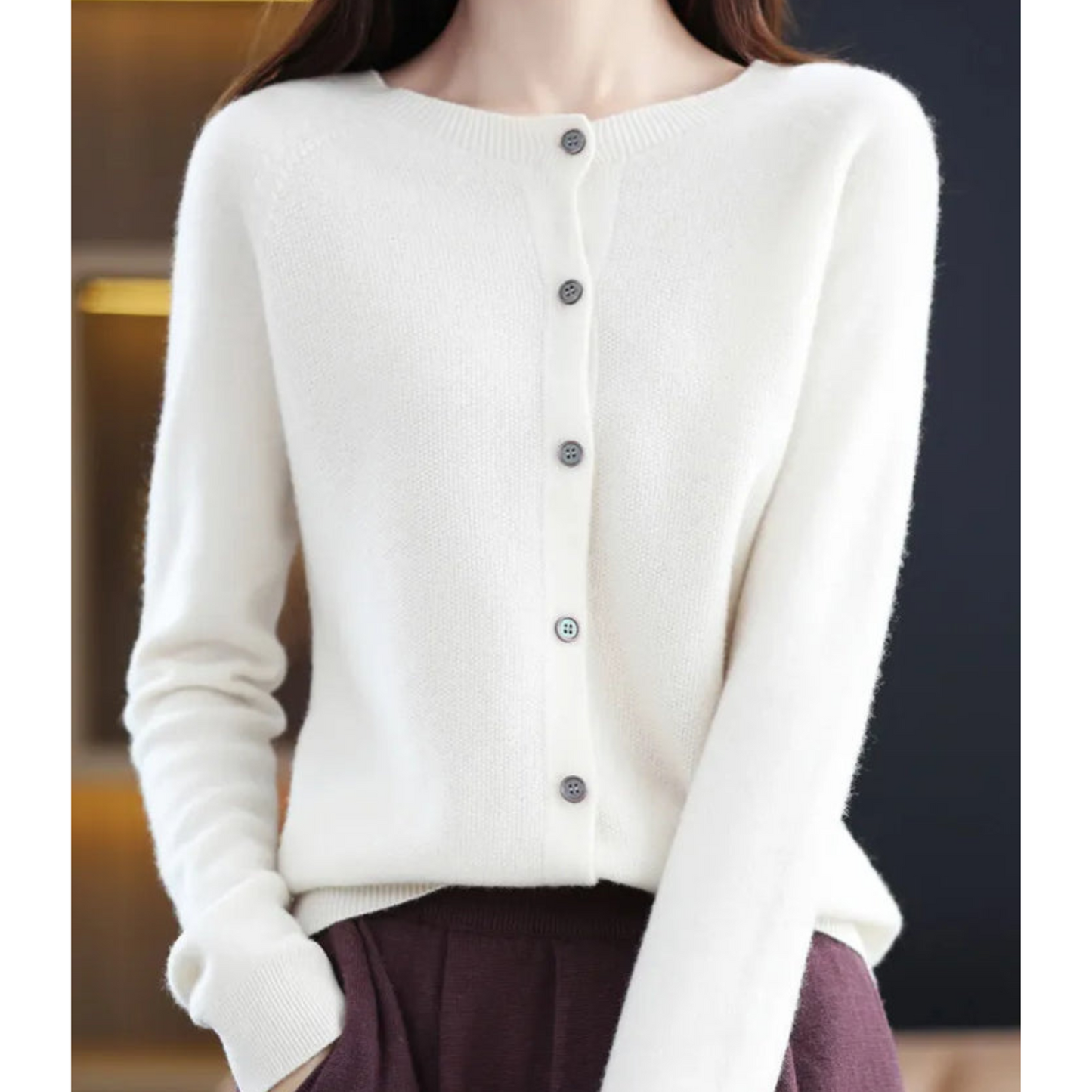 Ladies' Open Front Long Sleeve Cardigan Sweater