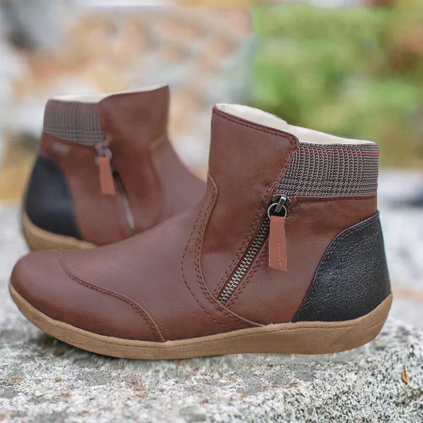 Ladies Zip Up Ankle Boots - VogeLuxe