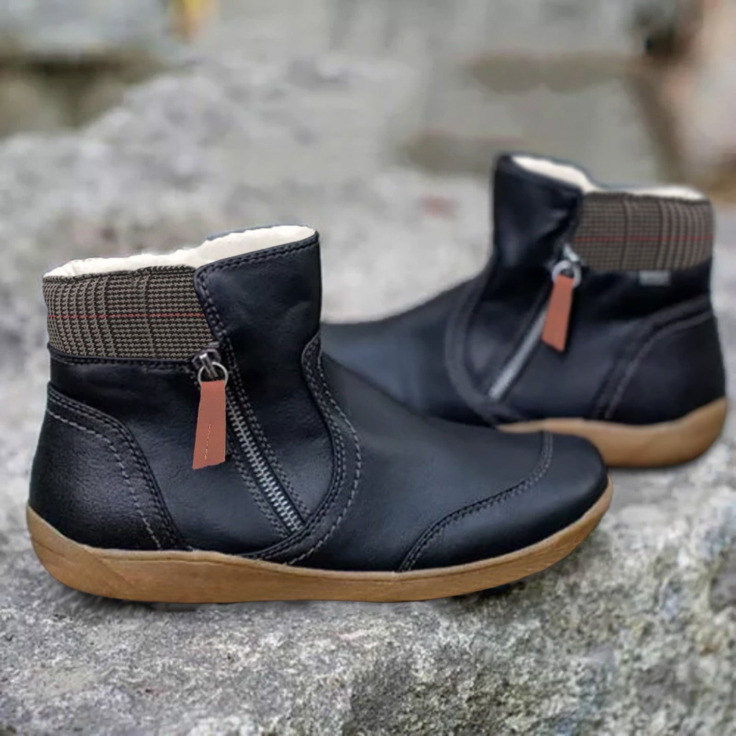 Ladies Zip Up Ankle Boots