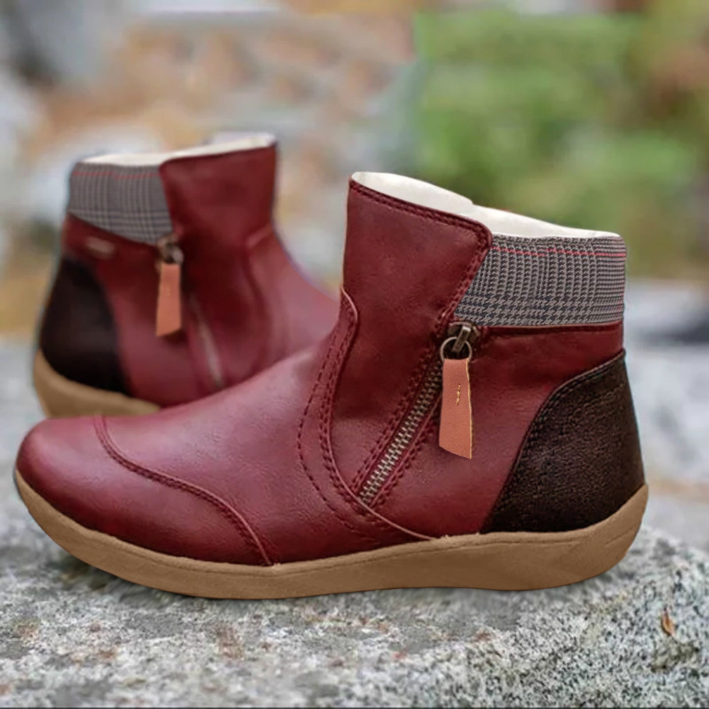 Ladies Zip Up Ankle Boots