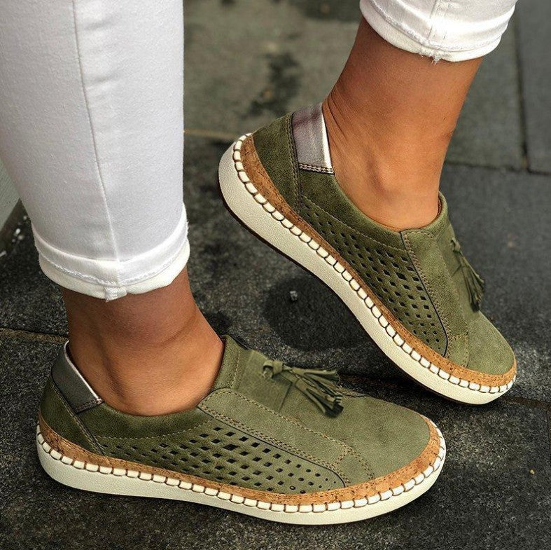 Ladies Comfortable Slip On Sneakers - VogeLuxe