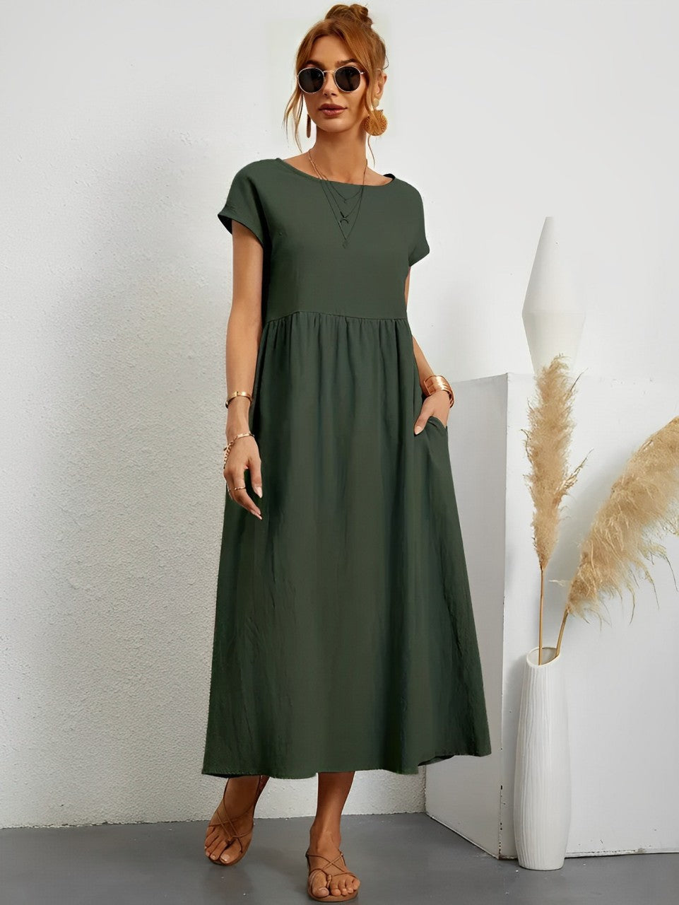 Classic Simple Knee Length Dress