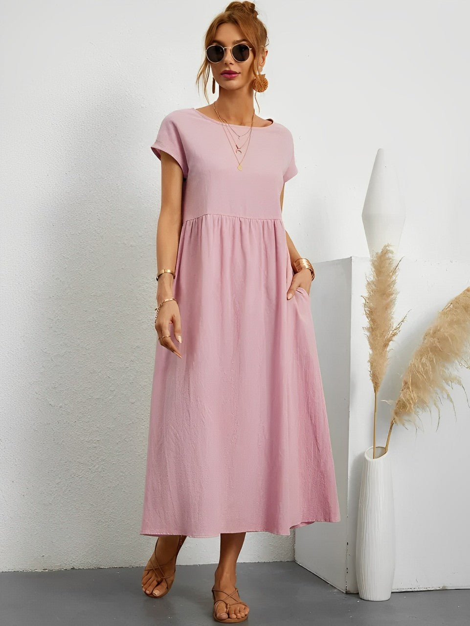 Classic Simple Knee Length Dress