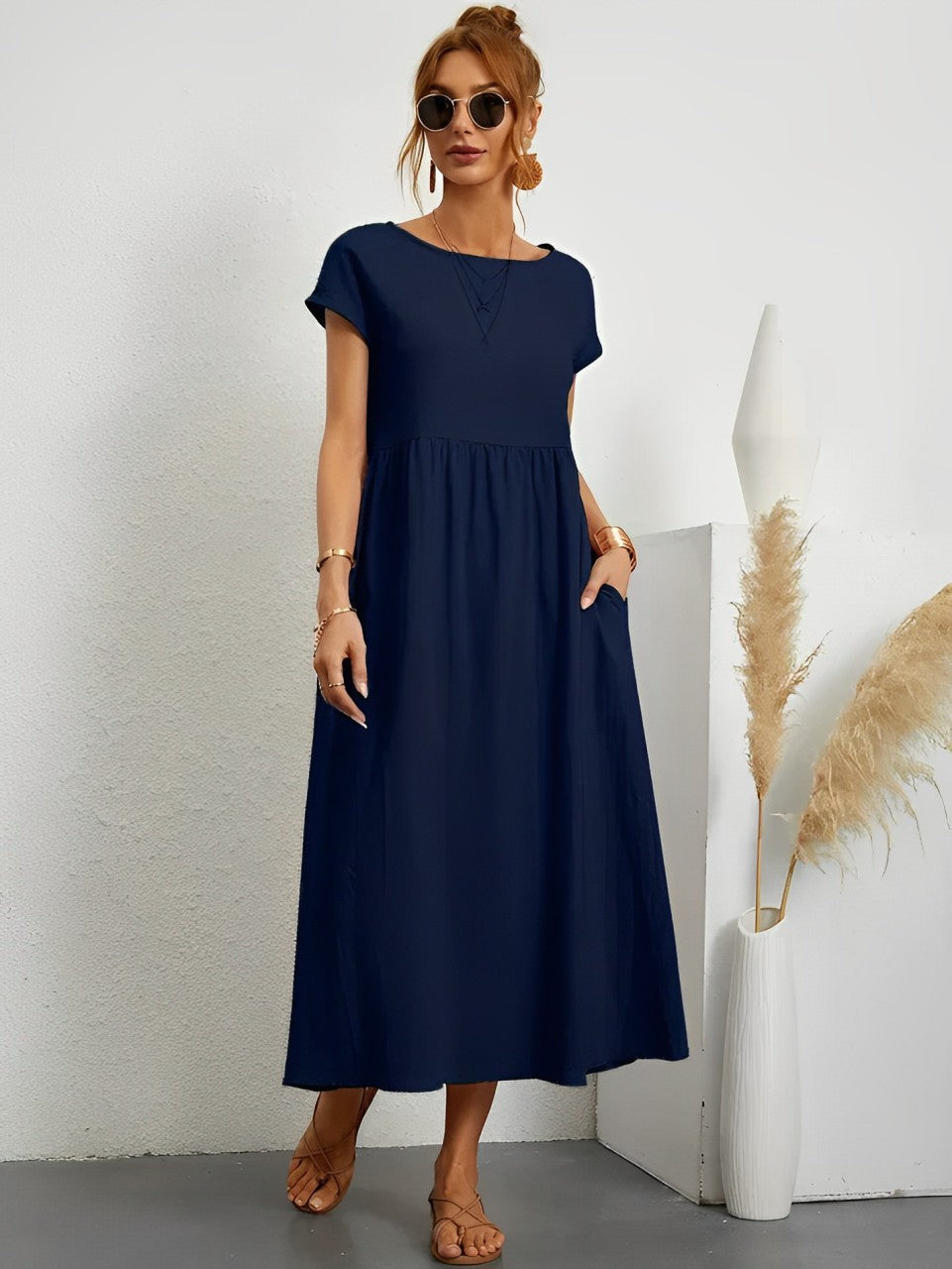 Classic Simple Knee Length Dress