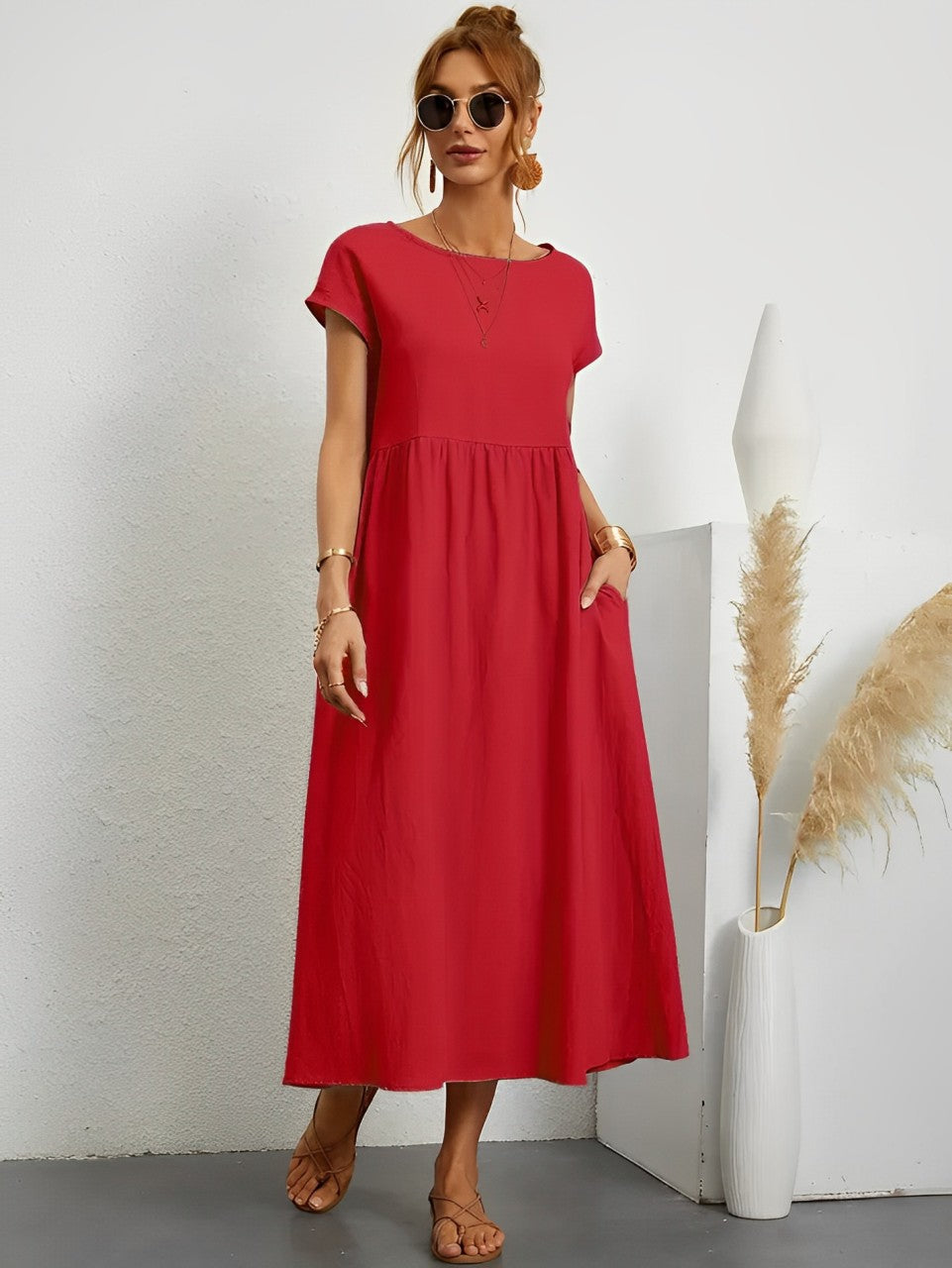 Classic Simple Knee Length Dress