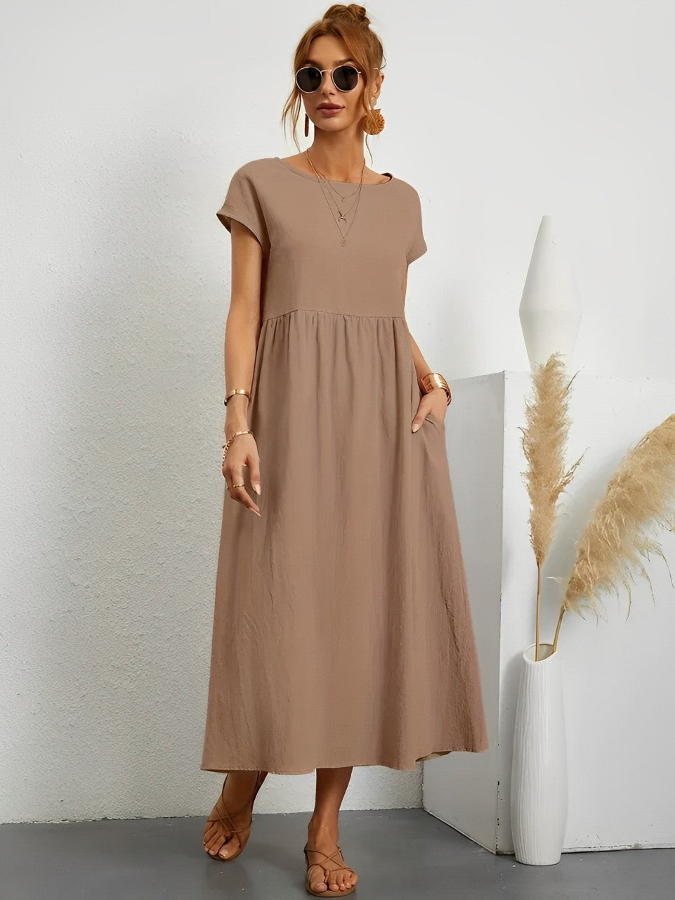Classic Simple Knee Length Dress