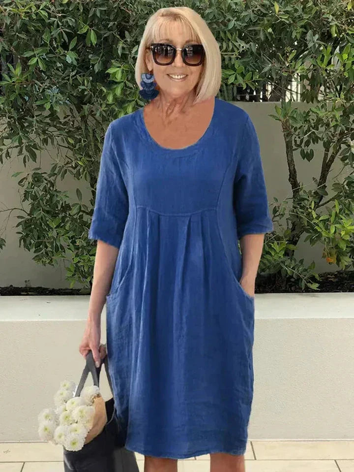 Ladies Casual Knee Length Half Sleeve Dress