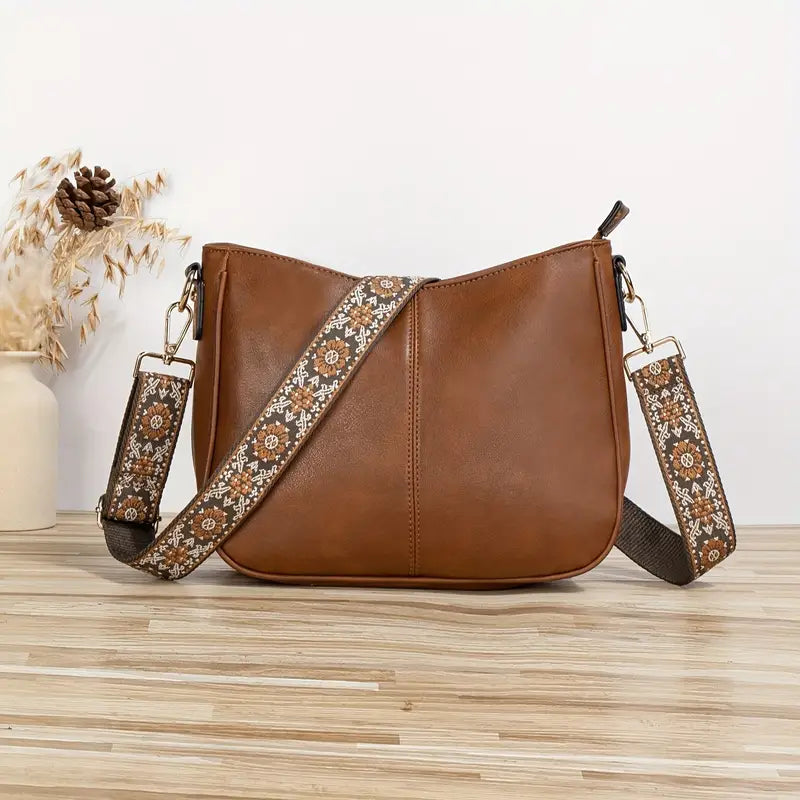 Ladies Crossbody Bag with Detachable Strap - VogeLuxe