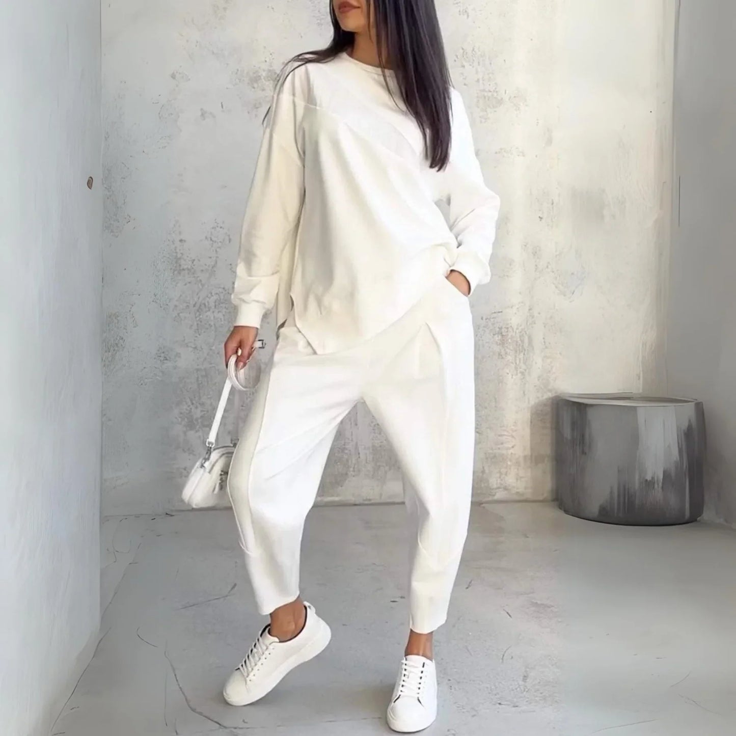 Ladies Soft 2 Piece Long Sleeve Top Set - VogeLuxe