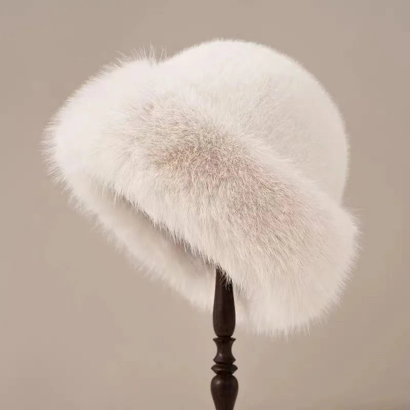 Warm Faux Fur Winter Hat for Women