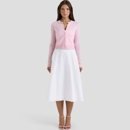 Women's Cropped Knit Cardigan Soft Knitwear Spring Style