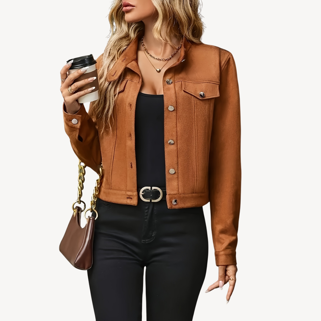 VogeLuxe | Women’s Classic Cropped Denim Jacket