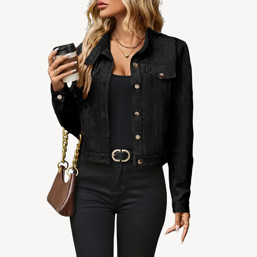 VogeLuxe | Women’s Classic Cropped Denim Jacket