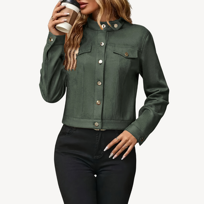 VogeLuxe | Women’s Classic Cropped Denim Jacket