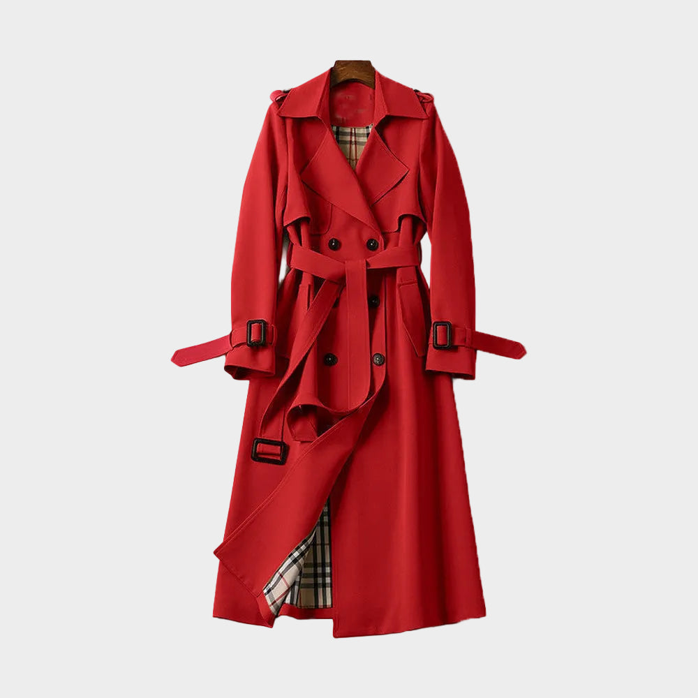 Classic Female Waterproof Belted Coat