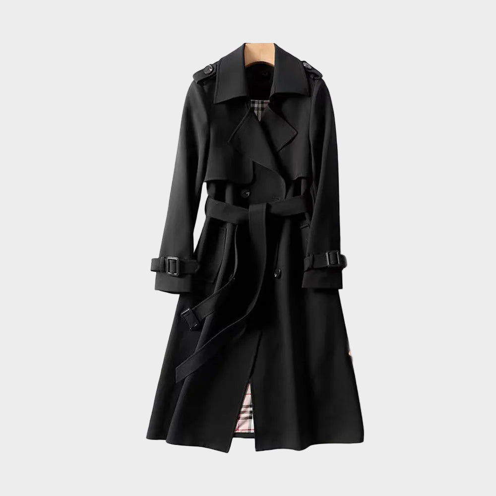 Classic Female Waterproof Belted Coat