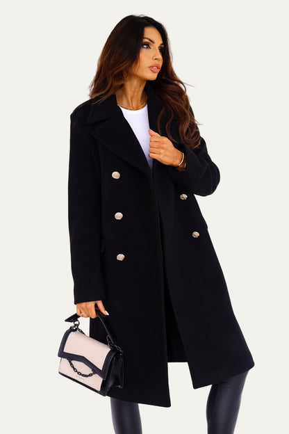 Women’s Double-Breasted Long Coat – Tailored Winter Coat 2