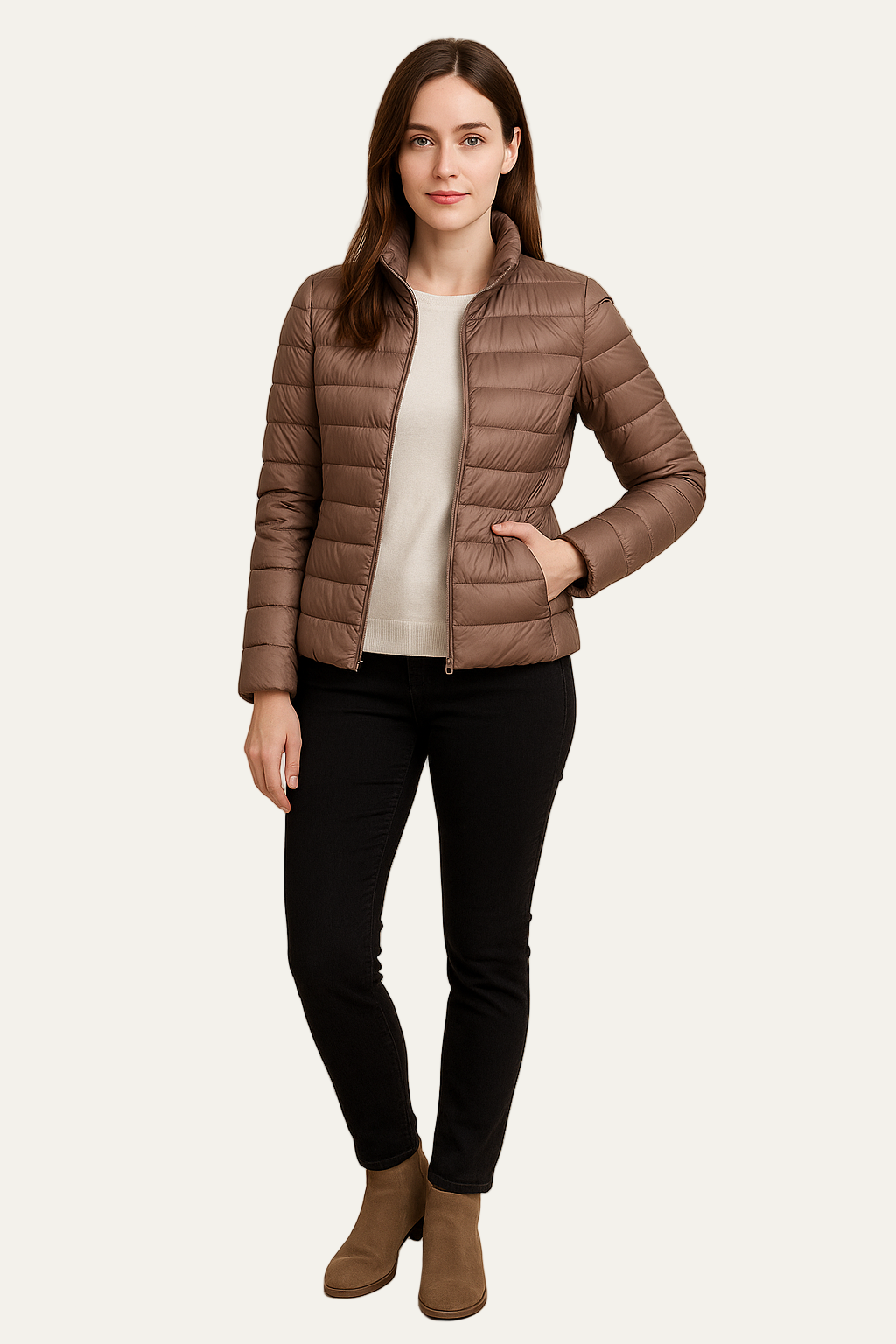 VogeLuxe | Women’s Ultralight Fitted Puffer Jacket