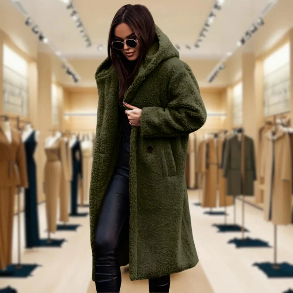 Warm Synthetic Fur Parka Jacket