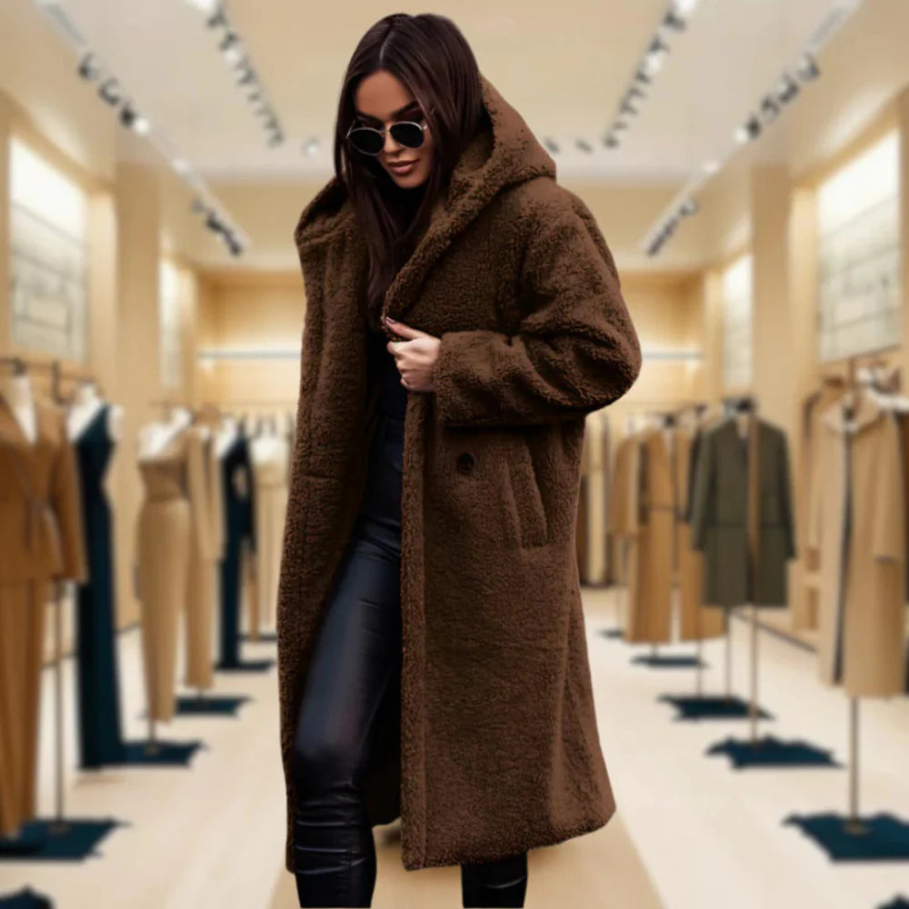 Warm Synthetic Fur Parka Jacket