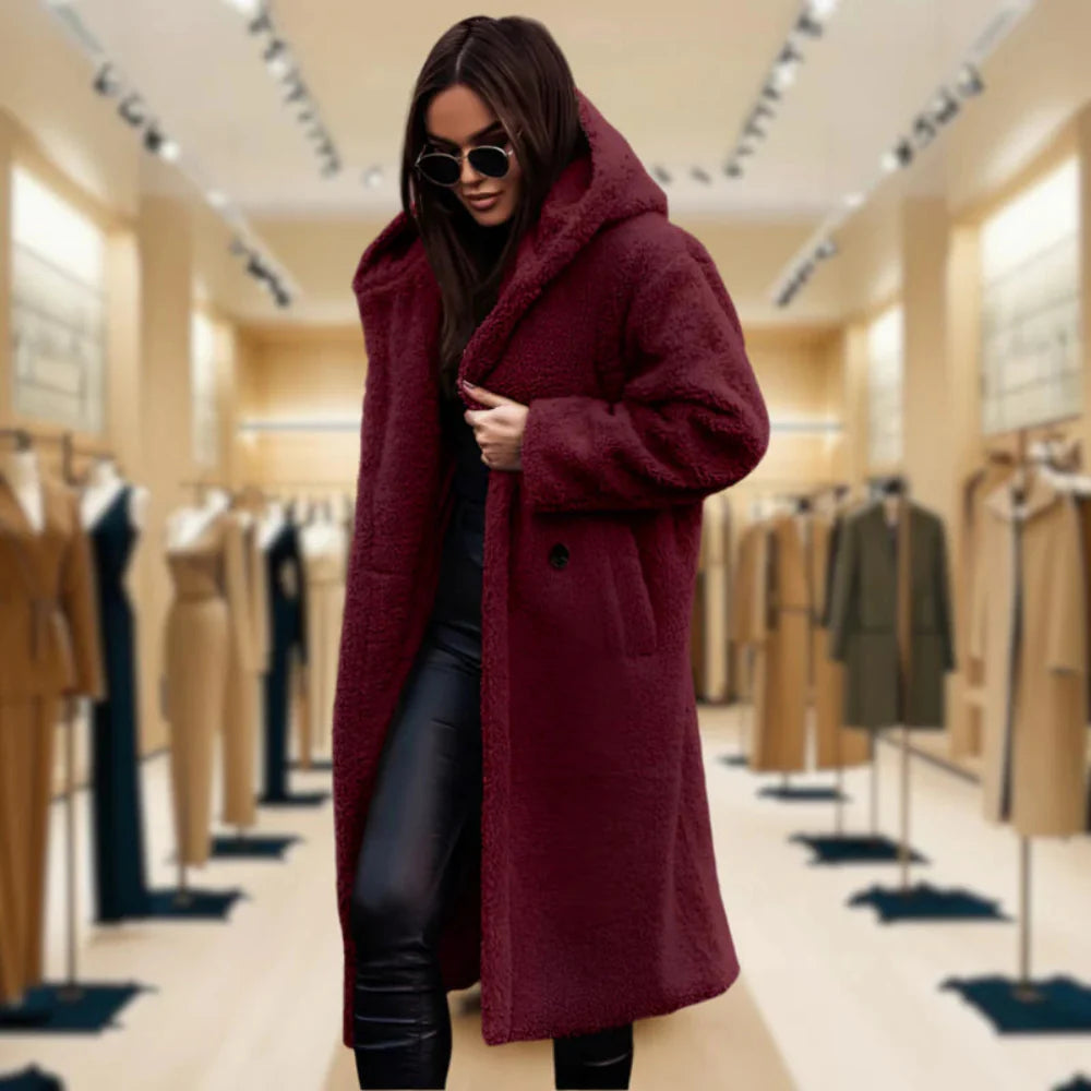 Warm Synthetic Fur Parka Jacket