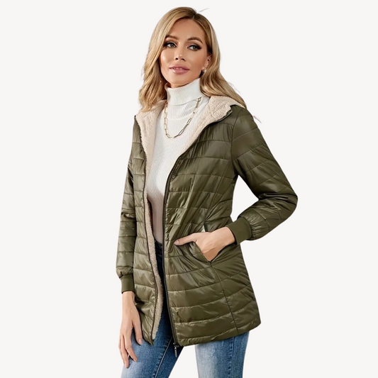 VogeLuxe | Women’s Hooded Warm Cotton Fur Coat