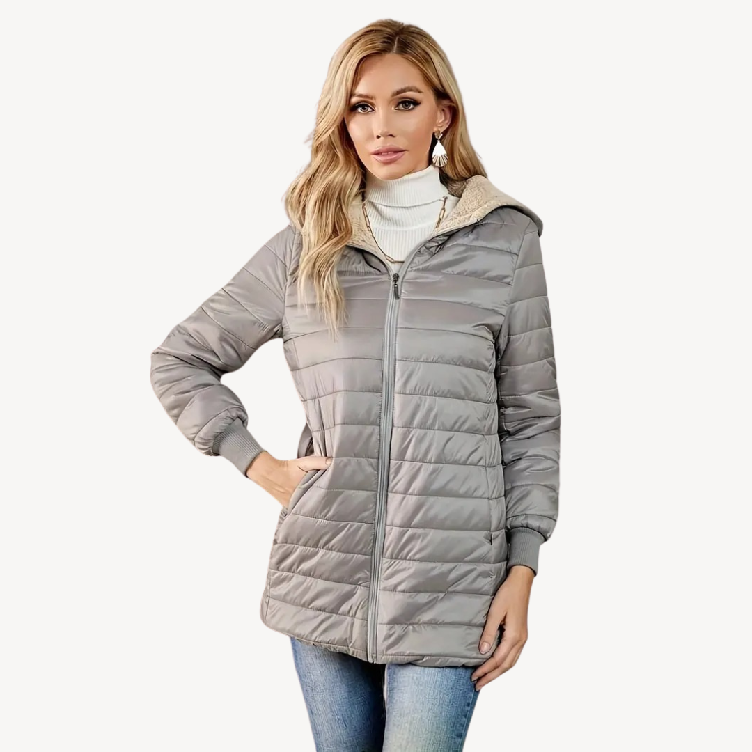 VogeLuxe | Women’s Hooded Warm Cotton Fur Coat