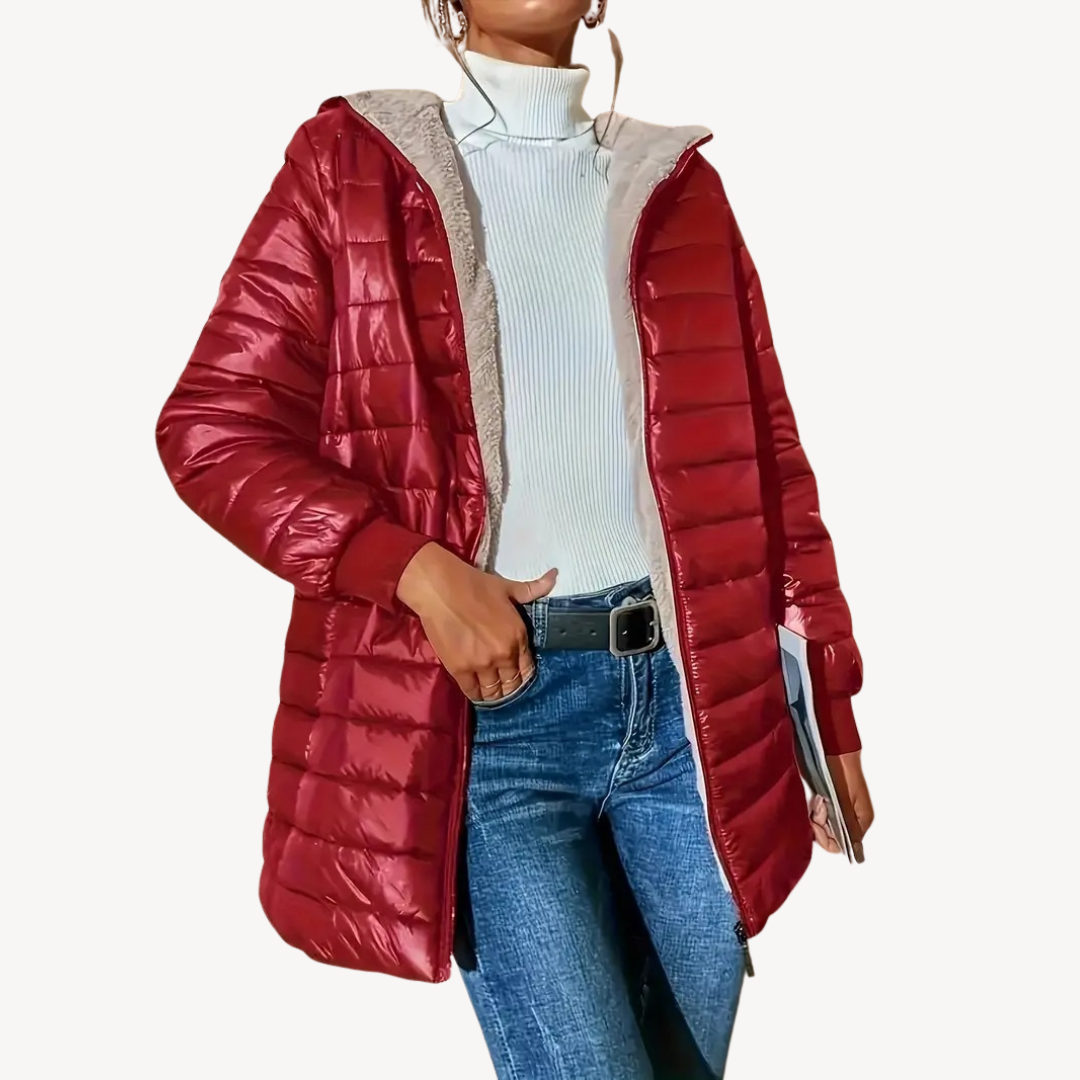 VogeLuxe | Women’s Hooded Warm Cotton Fur Coat