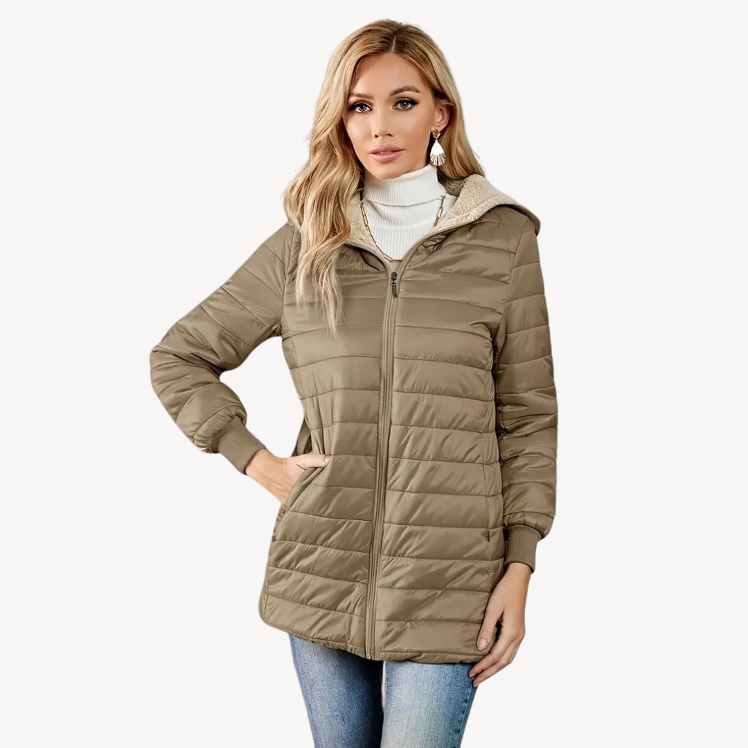 VogeLuxe | Women’s Hooded Warm Cotton Fur Coat