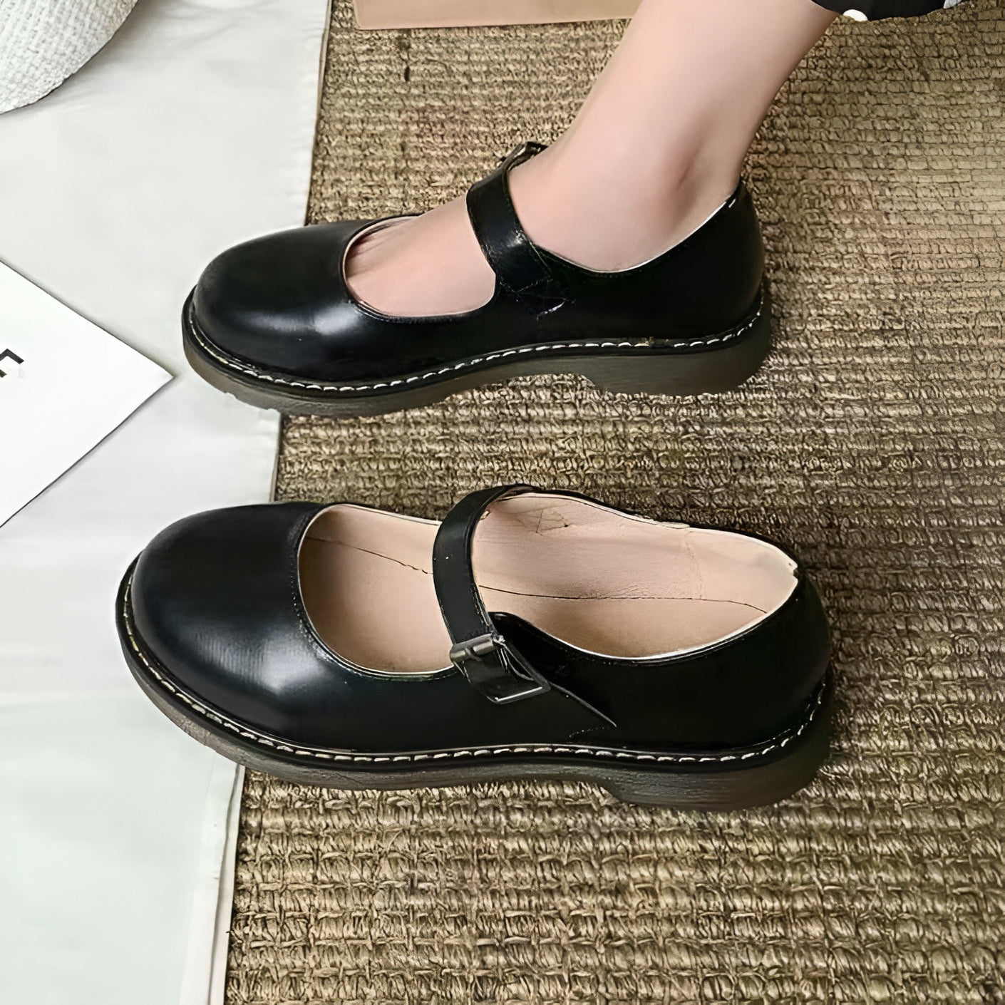 Ladies Comfortable Low Heel Buckle Sandals