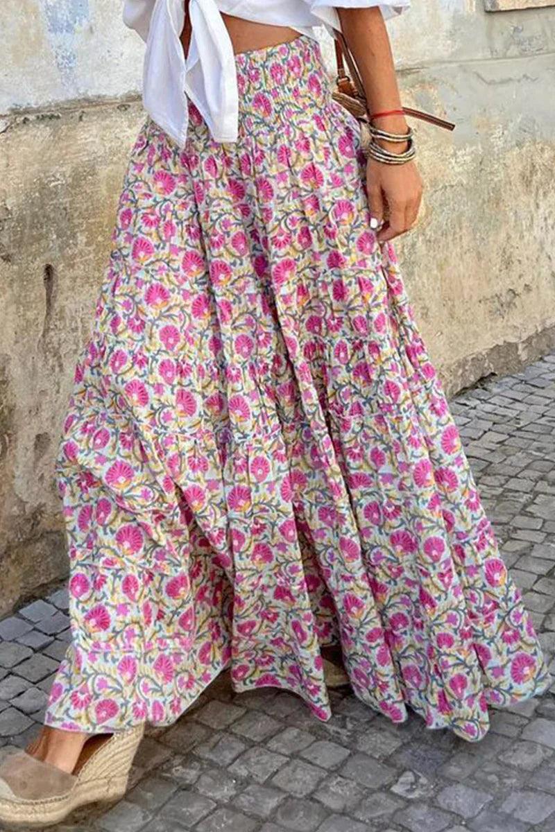 Ladies Floral Long Skirt