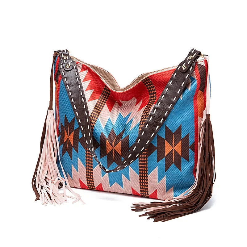 Bohemian Woven Tote Shoulder Bag