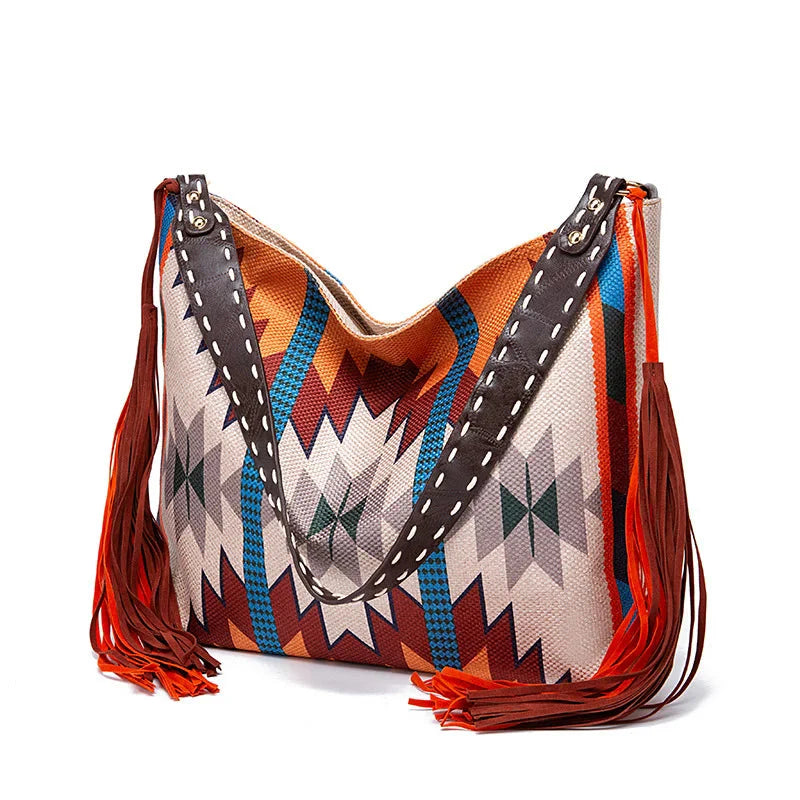 Bohemian Woven Tote Shoulder Bag