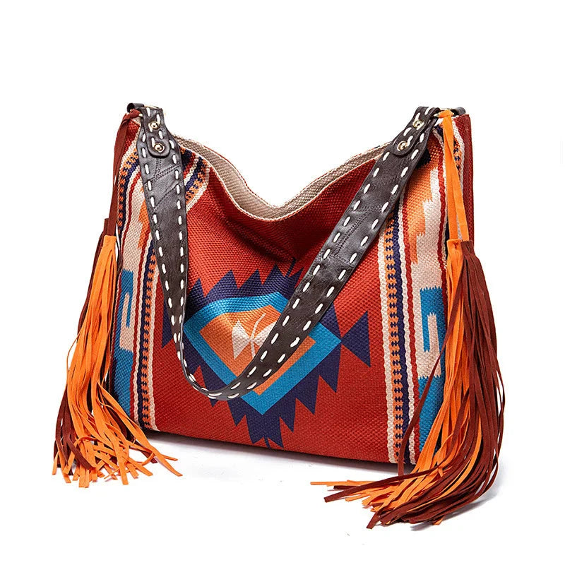 Bohemian Woven Tote Shoulder Bag