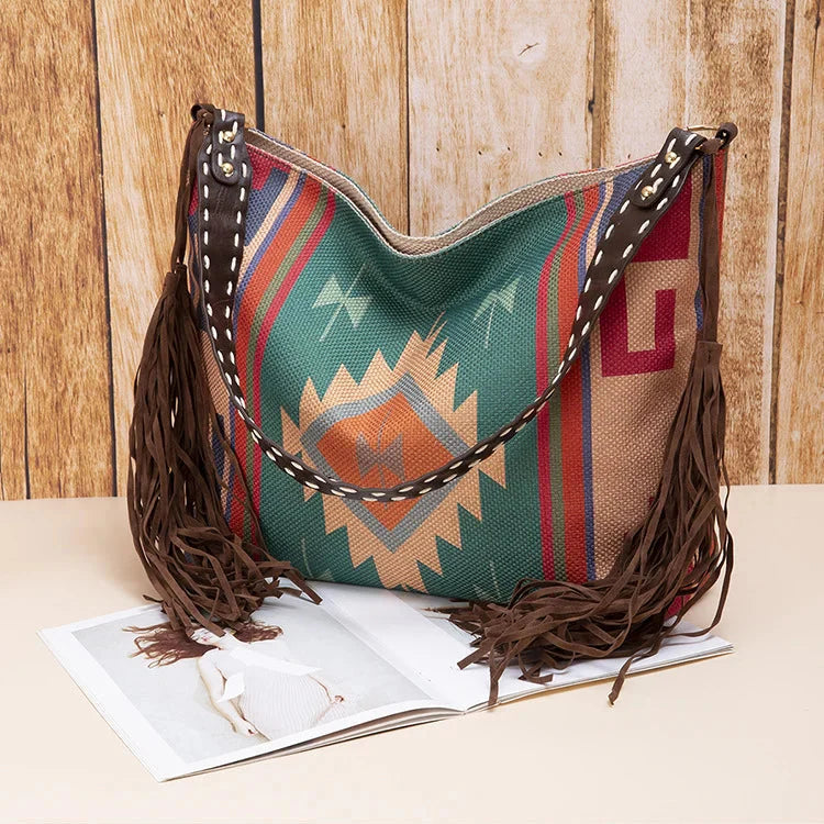 Bohemian Woven Tote Shoulder Bag