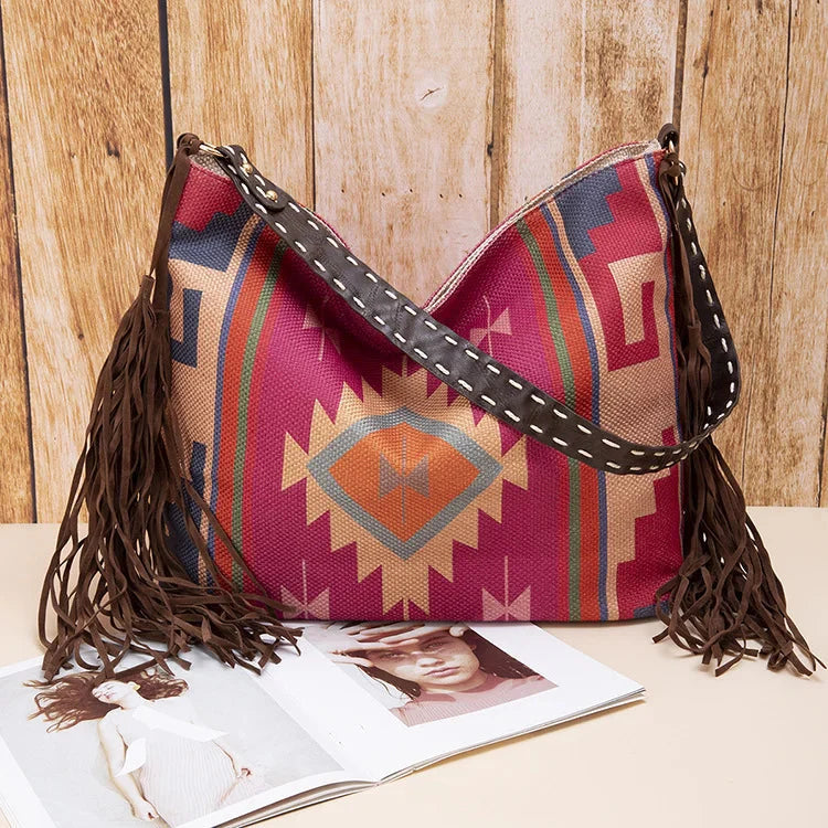 Bohemian Woven Tote Shoulder Bag