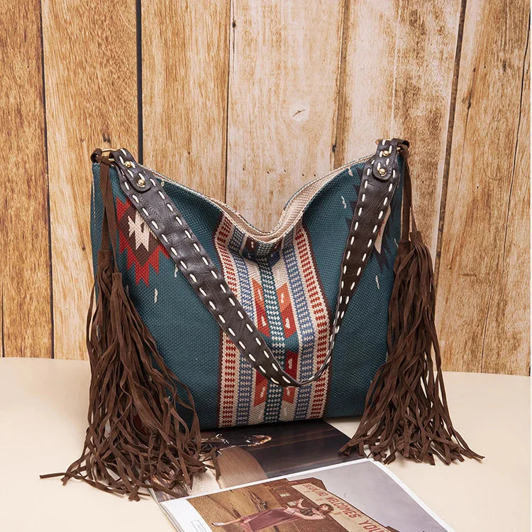 Bohemian Woven Tote Shoulder Bag